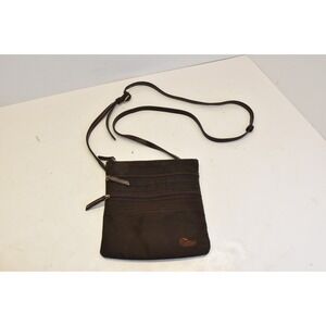 Dooney & Bourke Nylon North South Triple Zip Crossbody Bag Women's Purse Brown